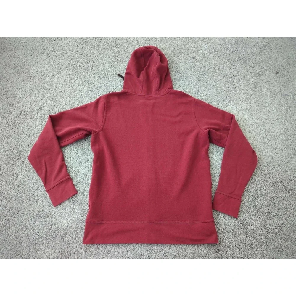 The North Face Hoodie Mens M Red Long Sleeve Full Zip Logo‎ Drawstring Outdoor